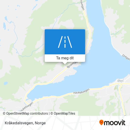 Kråkedalsvegen kart