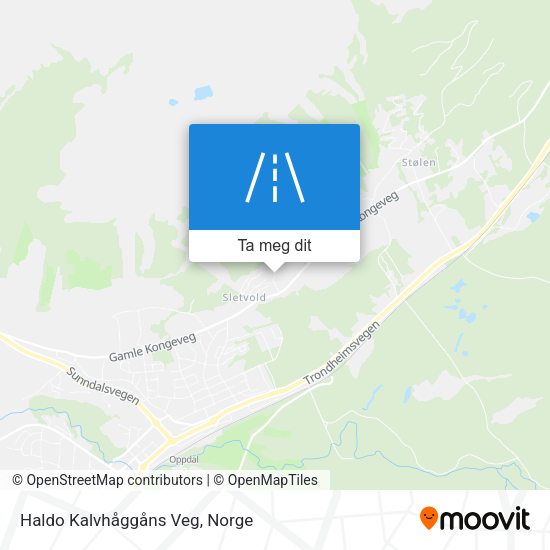 Haldo Kalvhåggåns Veg kart