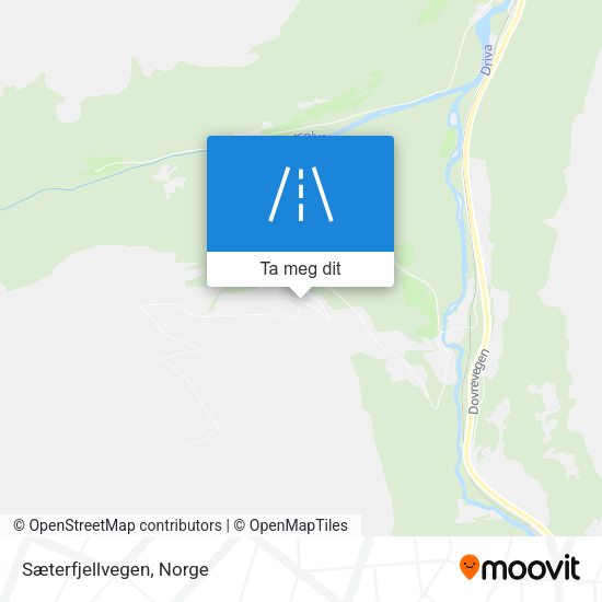 Sæterfjellvegen kart