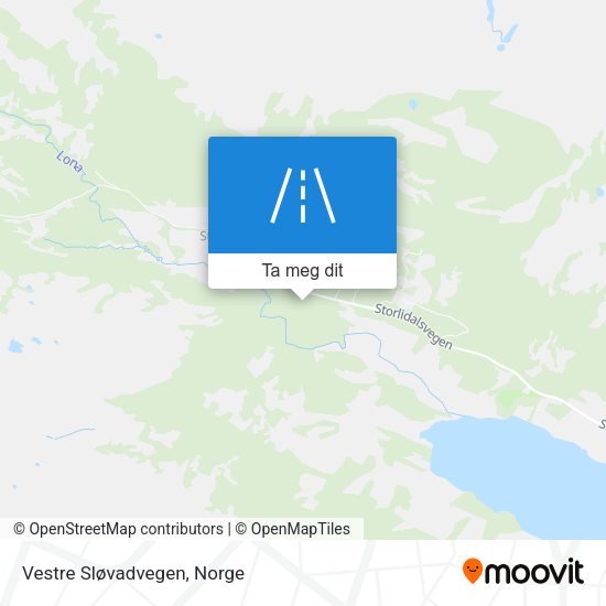 Vestre Sløvadvegen kart