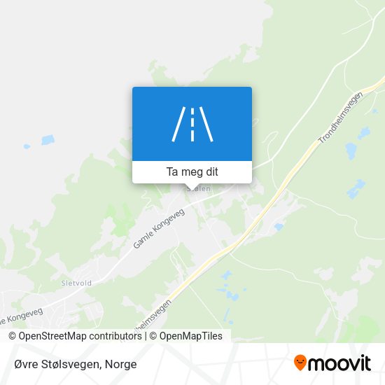 Øvre Stølsvegen kart