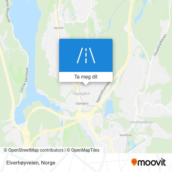 Elverhøyveien kart