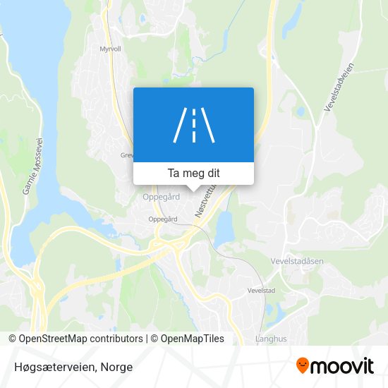Høgsæterveien kart