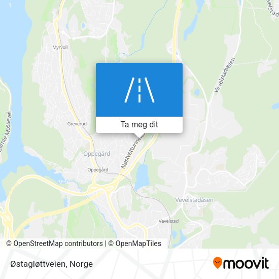 Østagløttveien kart