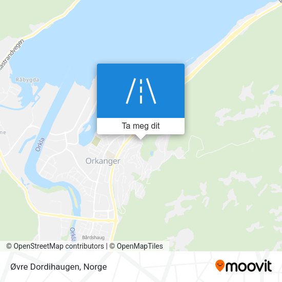 Øvre Dordihaugen kart