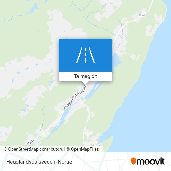 Hegglandsdalsvegen kart