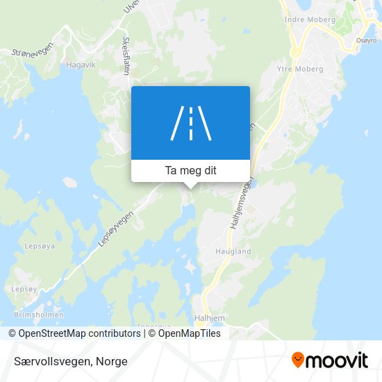 Særvollsvegen kart