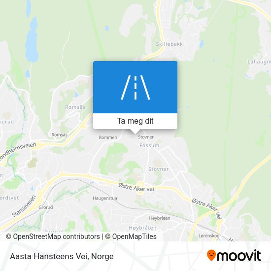Aasta Hansteens Vei kart