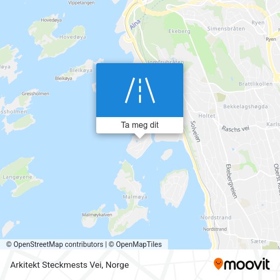 Arkitekt Steckmests Vei kart