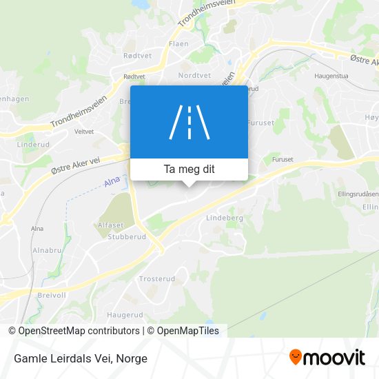 Gamle Leirdals Vei kart