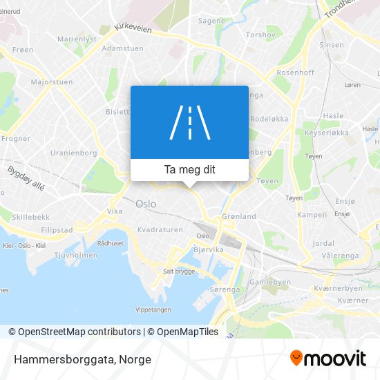 Hammersborggata kart