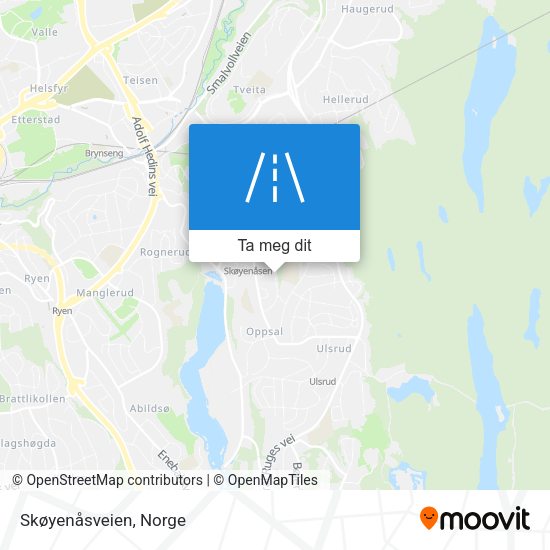 Skøyenåsveien kart