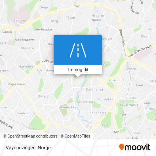 Vøyensvingen kart