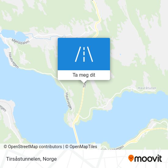 Tirsåstunnelen kart