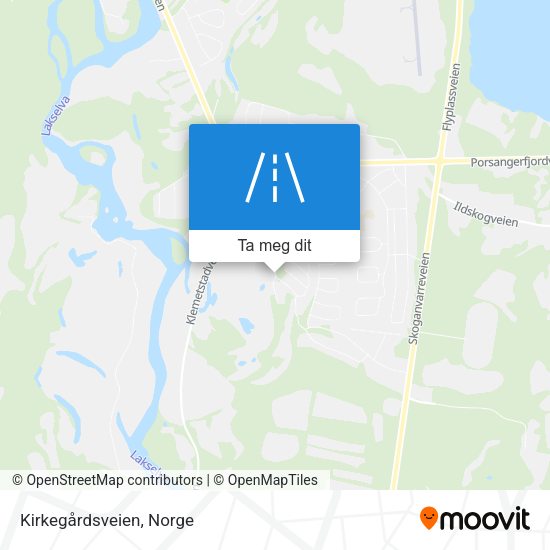 Kirkegårdsveien kart