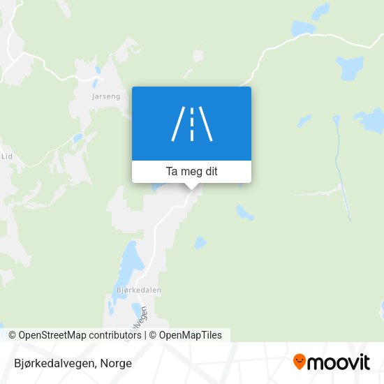 Bjørkedalvegen kart