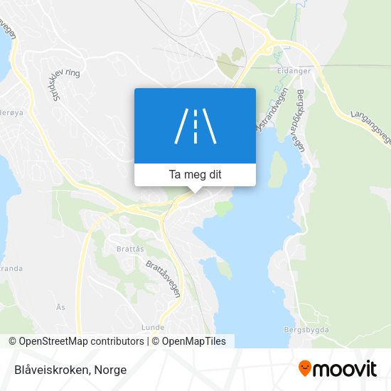Blåveiskroken kart