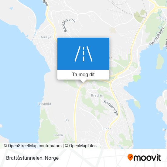 Brattåstunnelen kart