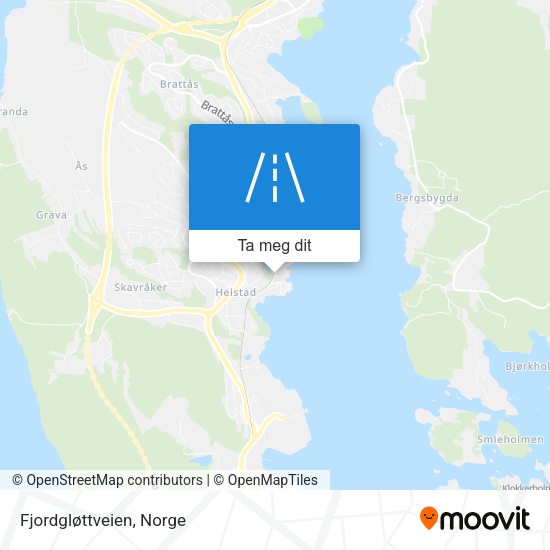 Fjordgløttveien kart
