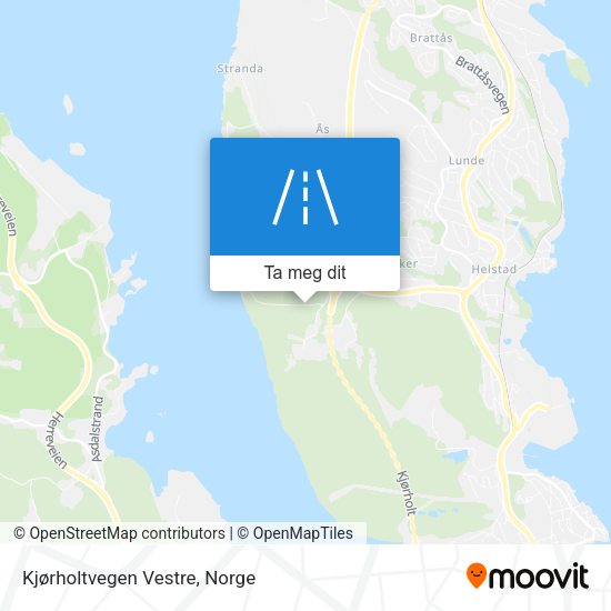 Kjørholtvegen Vestre kart