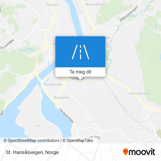 St. Hansåsvegen kart
