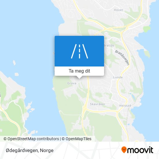 Ødegårdvegen kart