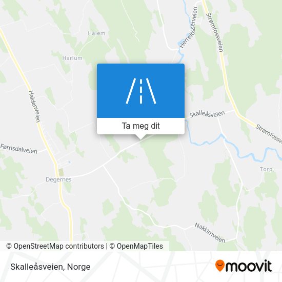 Skalleåsveien kart
