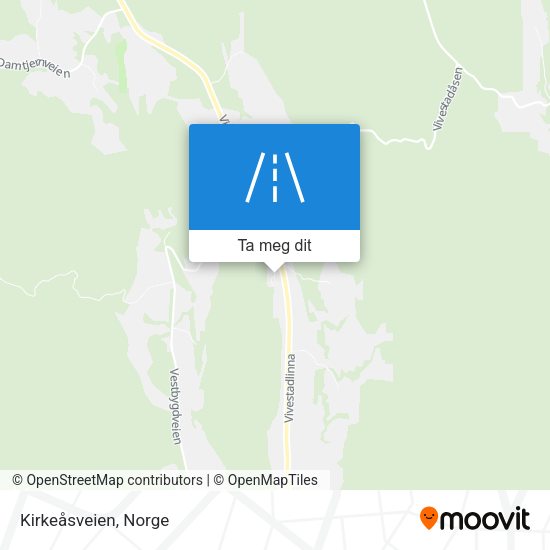 Kirkeåsveien kart
