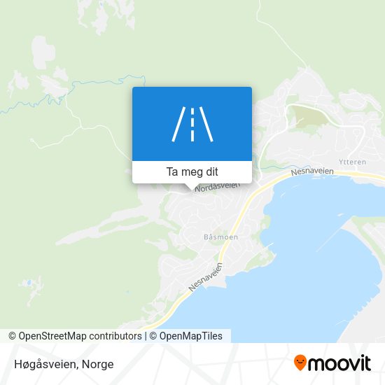 Høgåsveien kart