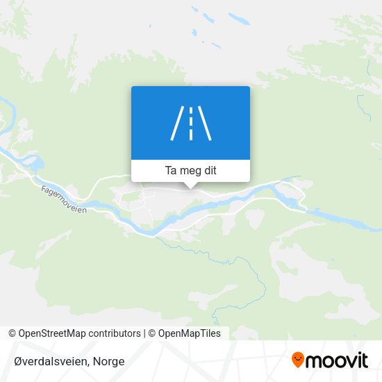 Øverdalsveien kart