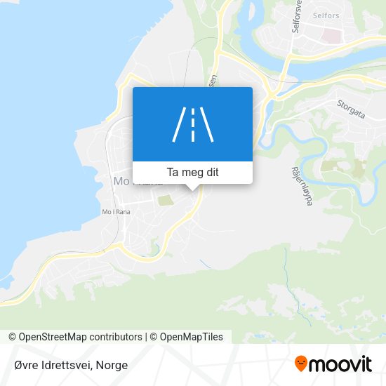 Øvre Idrettsvei kart