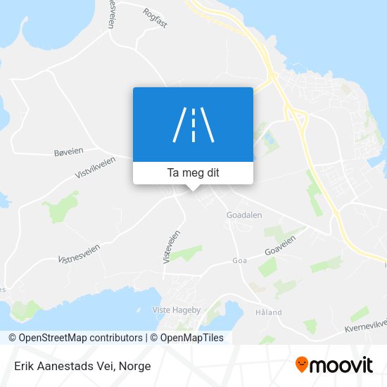 Erik Aanestads Vei kart