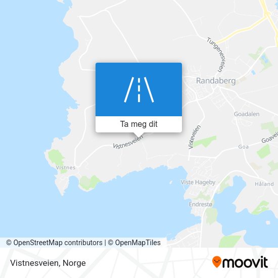 Vistnesveien kart
