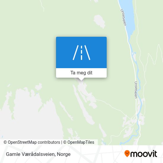 Gamle Værådalsveien kart
