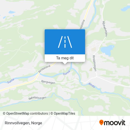 Rinnvollvegen kart