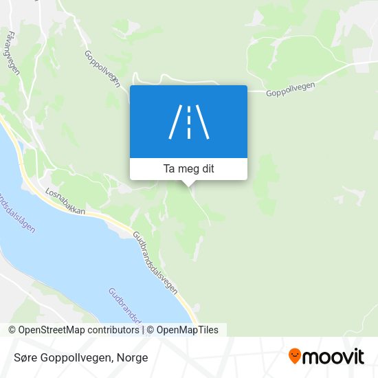Søre Goppollvegen kart