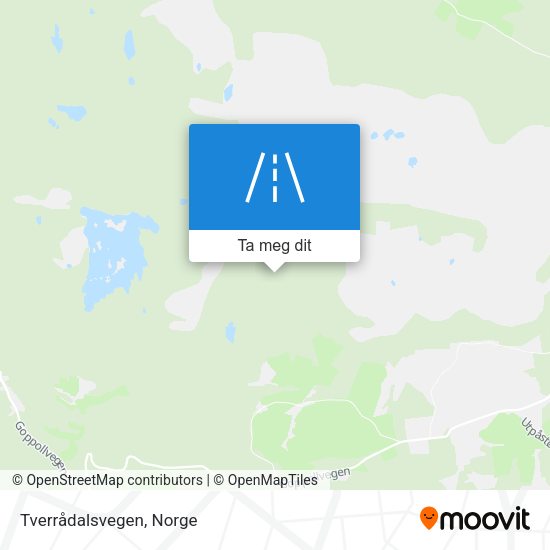 Tverrådalsvegen kart