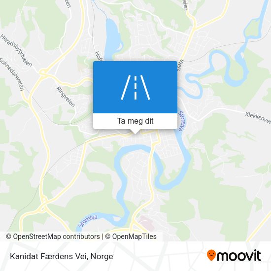Kanidat Færdens Vei kart