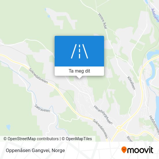 Oppenåsen Gangvei kart