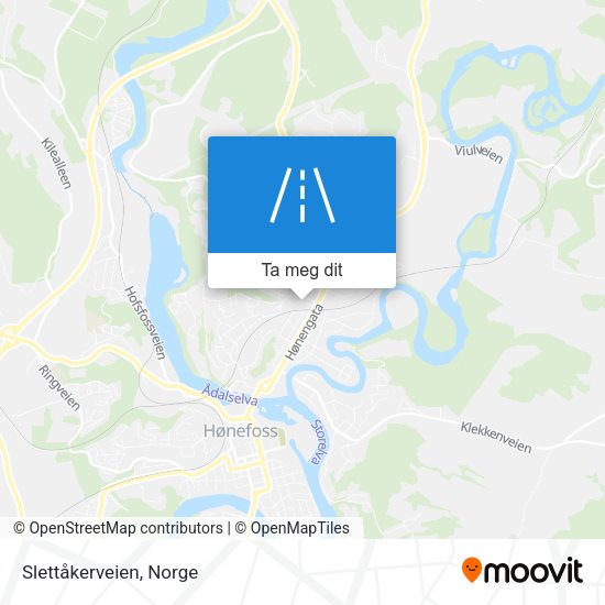Slettåkerveien kart