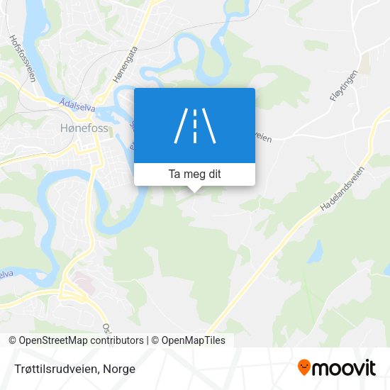 Trøttilsrudveien kart
