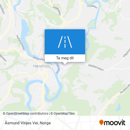 Åsmund Vinjes Vei kart