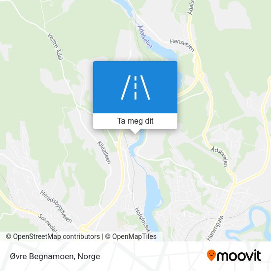 Øvre Begnamoen kart