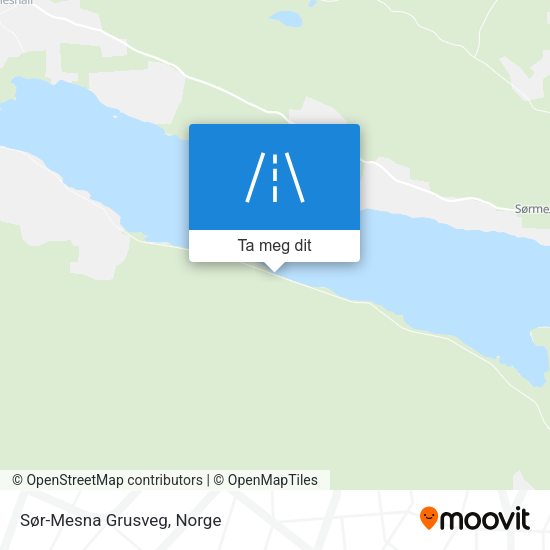 Sør-Mesna Grusveg kart
