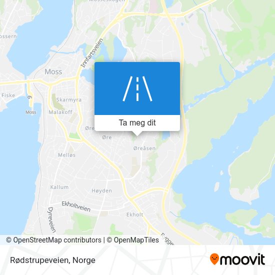Rødstrupeveien kart