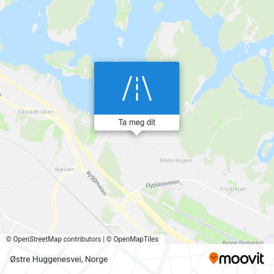 Østre Huggenesvei kart