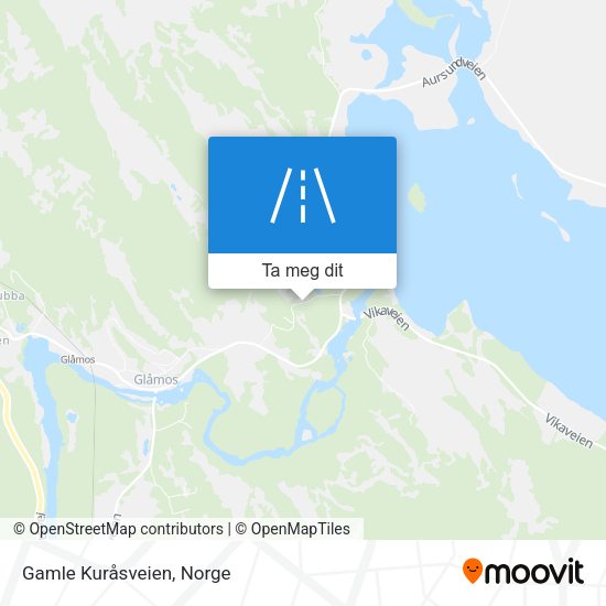 Gamle Kuråsveien kart