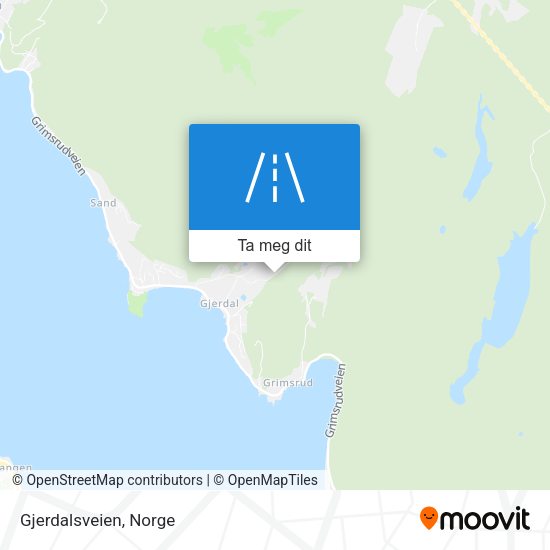 Gjerdalsveien kart