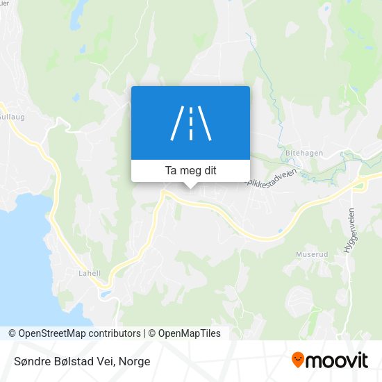 Søndre Bølstad Vei kart