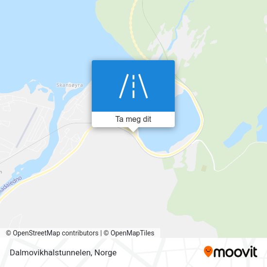 Dalmovikhalstunnelen kart